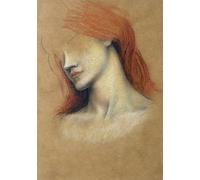 XcBAIHOUD Vintage Modern Artwork Classic Canvas Painting Sketch of a Woman by Evelyn De mrgans Printed Paintings for Office Decor 60x90cm
