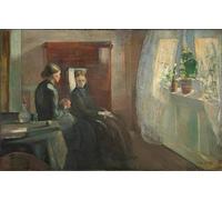 XcBAIHOUD Vintage Modern Artwork Classic Canvas Painting Spring by Edvard Munch Printed Paintings for Office Decor 60x90cm