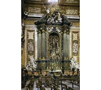XcBAIHOUD Vintage Modern Artwork Classic Canvas Painting Statue of St Ignatius of Loyola in the Church of Jesus by Andrea Pozzo Printed Paintings for Office Decor 60x90cm