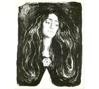 XcBAIHOUD Vintage Modern Artwork Classic Canvas Painting the Brooch Eva Mudocci by Edvard Munch Printed Paintings for Office Decor 60x90cm