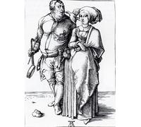 XcBAIHOUD Vintage Modern Artwork Classic Canvas Painting The Cook And His Wife Albrecht Durer Printed Paintings for Office Decor 60x90cm