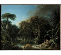XcBAIHOUD Vintage Modern Artwork Classic Canvas Painting The forest by François Boucher Printed Paintings for Office Decor 60x90cm