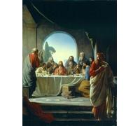 XcBAIHOUD Vintage Modern Artwork Classic Canvas Painting the Last Supper by Carl Heinrich Bloch Printed Paintings for Office Decor 60x90cm