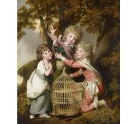 XcBAIHOUD Vintage Modern Artwork Classic Canvas Painting the Synnot Children by Wright of Derby Printed Paintings for Office Decor 60x90cm