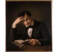 XcBAIHOUD Vintage Modern Artwork Classic Canvas Painting Young Student by Emil Jacobs Printed Paintings for Office Decor 60x90cm