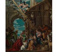 XcBAIHOUD Vintage Modern Canvas Prints Animal Pictures Adoration of the Magi by Paolo Veronese Vintage Poster for Office Decor 60x90cm