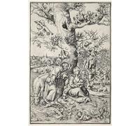 XcBAIHOUD Vintage Modern Canvas Prints Animal Pictures Altarpiece Showing the Life of Christ Detail of the Crucifixion by Lucas Cranach the Elder Vintage Poster for Office Decor 60x90cm