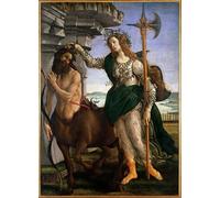 XcBAIHOUD Vintage Modern Canvas Prints Animal Pictures Apallas and the centaur by Sandro Botticelli Vintage Poster for Office Decor 60x90cm