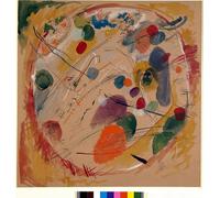 XcBAIHOUD Vintage Modern Canvas Prints Animal Pictures Expressionism: in the Circle by Wassily Kandinsky Vintage Poster for Office Decor 60x90cm