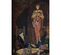 XcBAIHOUD Vintage Modern Canvas Prints Animal Pictures Faust Illustration by Harry Clarke Vintage Poster for Office Decor 60x90cm
