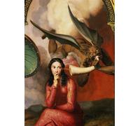 XcBAIHOUD Vintage Modern Canvas Prints Animal Pictures Good and Evil the Devil Tempting a Young Woman by Andre Jacquesorsel Vintage Poster for Office Decor 60x90cm