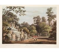 XcBAIHOUD Vintage Modern Canvas Prints Animal Pictures Grand Trianon Fountain in the Garden by Claude Nattes Vintage Poster for Office Decor 60x90cm