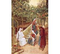XcBAIHOUD Vintage Modern Canvas Prints Animal Pictures Jesus Resting At Bethany At the House of His Friends by William Brassey Hole Vintage Poster for Office Decor 60x90cm