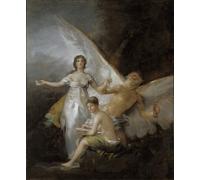 XcBAIHOUD Vintage Modern Canvas Prints Animal Pictures La Verite Le Temps Et L'histoire Truth Time and History by Francisco De Goya Vintage Poster for Office Decor 60x90cm