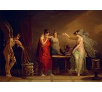 XcBAIHOUD Vintage Modern Canvas Prints Animal Pictures Legend of Cupid and Psyche by Angelica Kauffmann Vintage Poster for Office Decor 60x90cm