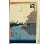 XcBAIHOUD Vintage Modern Canvas Prints Animal Pictures One Hundred Celebres of Edo Scattered Pines on the Tone River by Utagawa Hiroshige Vintage Poster for Office Decor 60x90cm