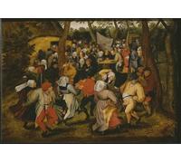 XcBAIHOUD Vintage Modern Canvas Prints Animal Pictures Open Air Wedding Dance by Pieter Brueghel the Younger Vintage Poster for Office Decor 60x90cm