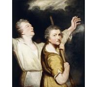 XcBAIHOUD Vintage Modern Canvas Prints Animal Pictures Portrait of the Artist and Jervais As Adoring Shepherds by Joshua Reynolds Vintage Poster for Office Decor 60x90cm