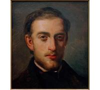 XcBAIHOUD Vintage Modern Canvas Prints Animal Pictures Portrait of the Painter Fritz Melbye by Camille Jacob Pissarro Vintage Poster for Office Decor 60x90cm