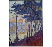 XcBAIHOUD Vintage Modern Canvas Prints Animal Pictures Sails and Pines Painting by Paul Signac Vintage Poster for Office Decor 60x90cm