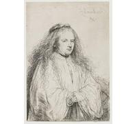 XcBAIHOUD Vintage Modern Canvas Prints Animal Pictures Saskia as saint catherine of alexandria by Rembrandt van Rijn Vintage Poster for Office Decor 60x90cm