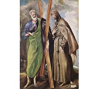 XcBAIHOUD Vintage Modern Canvas Prints Animal Pictures St Andrew and St by El Greco Vintage Poster for Office Decor 60x90cm