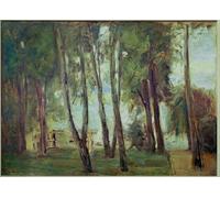 XcBAIHOUD Vintage Modern Canvas Prints Animal Pictures The garden in Berlin Wannsee in the background by Max Liebermann Vintage Poster for Office Decor 60x90cm