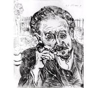 XcBAIHOUD Vintage Modern Canvas Prints Animal Pictures the Man with the Pipe Portrait of Doctor Paul Gachet Th March by Vincent Van Gogh Vintage Poster for Office Decor 60x90cm