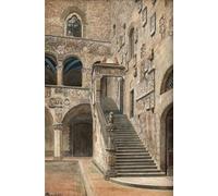 XcBAIHOUD Vintage Modern Canvas Prints Animal Pictures the Palazzo Del Bargello in Florence by Antonietta Brandeis Vintage Poster for Office Decor 60x90cm