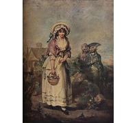 XcBAIHOUD Vintage Modern Canvas Prints Animal Pictures the Sailors Lass by Wheatley Vintage Poster for Office Decor 60x90cm