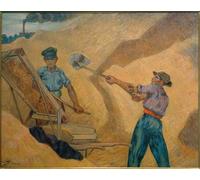 XcBAIHOUD Vintage Modern Canvas Prints Animal Pictures the Sand Pit by Jean Baptiste Armand Guillaumin Vintage Poster for Office Decor 60x90cm