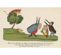 XcBAIHOUD Vintage Modern Canvas Prints Animal Pictures There Was an Old Man Aosta Who Possessed a Large Cow But He Lost Her by Edward Leaars Vintage Poster for Office Decor 60x90cm