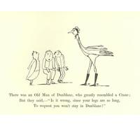 XcBAIHOUD Vintage Modern Canvas Prints Animal Pictures There Was an Old Man Dunblane Who Greatly Resembled a Crane by Edward Leaars Vintage Poster for Office Decor 60x90cm