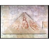 XcBAIHOUD Vintage Modern Canvas Prints Animal Pictures Tympanum Depicting Christ the Redemptor Surrounded by Simone Maritini Vintage Poster for Office Decor 60x90cm
