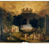 XcBAIHOUD Vintage Pictures Printed Wall Art Graffiti Angelo Monticelli First Curtain of the Teatro Alla in Milan by Angelo Monticelli Posters and Prints for Office Decor 60x90cm
