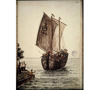 XcBAIHOUD Vintage Pictures Printed Wall Art Graffiti Boat of the Pilgrims by Jan Van Grevenbroeck Posters and Prints for Office Decor 60x90cm