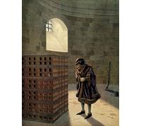 XcBAIHOUD Vintage Pictures Printed Wall Art Graffiti Cardinal Jean Balue Prisoner in One of the Famous Cages of King of France Louis Xi Posters and Prints for Office Decor 60x90cm