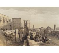 XcBAIHOUD Vintage Pictures Printed Wall Art Graffiti Entrance to the Citadel of Jerusalem by David Roberts Posters and Prints for Office Decor 60x90cm