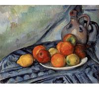 XcBAIHOUD Vintage Pictures Printed Wall Art Graffiti Fruit and a Jug on a Table by Paul Cézanne Posters and Prints for Office Decor 60x90cm