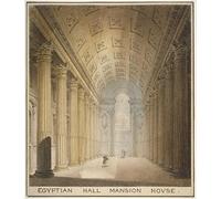 XcBAIHOUD Vintage Pictures Printed Wall Art Graffiti Interior View of the Egyptian Hall Mansion House City of London by Charles Wild Posters and Prints for Office Decor 60x90cm