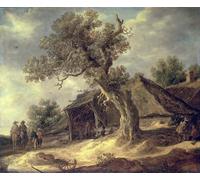 XcBAIHOUD Vintage Pictures Printed Wall Art Graffiti Landscape with an Oak by Jacob Van Ruisdael Posters and Prints for Office Decor 60x90cm