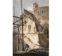 XcBAIHOUD Vintage Pictures Printed Wall Art Graffiti Parts of the Remains of the Old Drury Lane by Girtin Posters and Prints for Office Decor 60x90cm