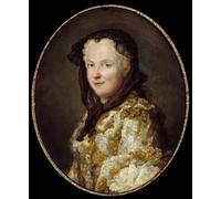 XcBAIHOUD Vintage Pictures Printed Wall Art Graffiti Portrait of Marie Lesczinska Queen of France Painting by Maurice Quentin De La Tour Posters and Prints for Office Decor 60x90cm