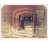XcBAIHOUD Vintage Pictures Printed Wall Art Graffiti Shrine of the Annunciation Nazareth by David Roberts Posters and Prints for Office Decor 60x90cm