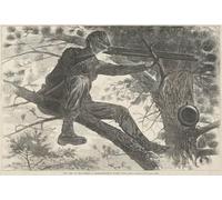 XcBAIHOUD Vintage Pictures Printed Wall Art Graffiti the Army of the Potomac by Winslow Homer Posters and Prints for Office Decor 60x90cm