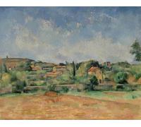 XcBAIHOUD Vintage Pictures Printed Wall Art Graffiti the Bellevue Plain or the Red Earth by Paul Cézanne Posters and Prints for Office Decor 60x90cm