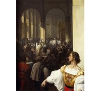 XcBAIHOUD Vintage Pictures Printed Wall Art Graffiti the Conspiracy of Lampugnani by Francesco Hayez Posters and Prints for Office Decor 60x90cm
