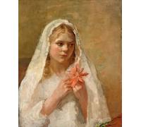 XcBAIHOUD Vintage Pictures Printed Wall Art Graffiti the First Communion the Artist's Daughter by William Posters and Prints for Office Decor 60x90cm