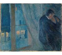 XcBAIHOUD Vintage Pictures Printed Wall Art Graffiti the Kiss by Edvard Munch Posters and Prints for Office Decor 60x90cm