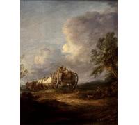 XcBAIHOUD Vintage Pictures Printed Wall Art Graffiti the Wagon by Gainsborough Posters and Prints for Office Decor 60x90cm